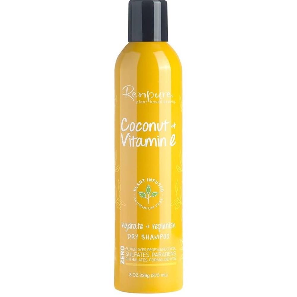 RENPURE DRY SHAMPOO NIB COCONUT AND VIT E HYDRATE & REPLENISH REMOVES EXCESS OIL